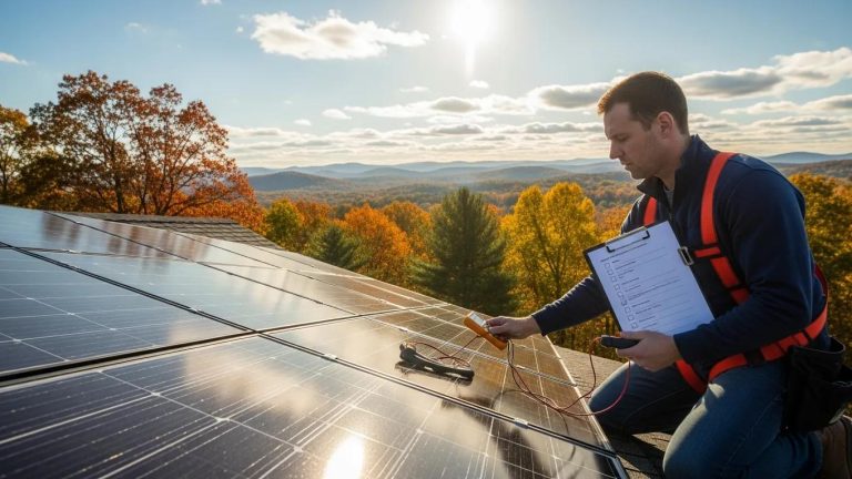 Featured image for &ldquo;Fall Inspection Essentials for Solar Panel Efficiency &mdash; Your Guide to Cleaning, Maintenance, and Repairs&rdquo;